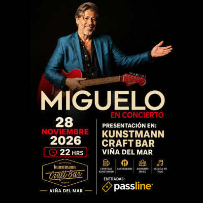 Miguelo en Concierto en Kunstmann Craft Bar Viña del Mar