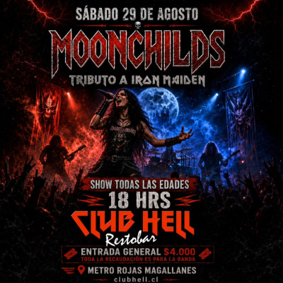 Moonchilds tributo a Iron Maiden en Club Hell Bar 🤘🔥