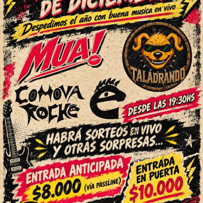 MUA! + TALADRANDO + COMOVA ROCHE // EN CLUB CONJURA
