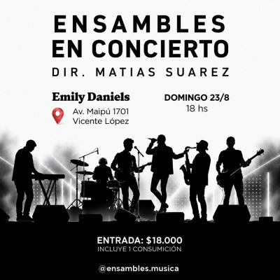 MUESTRA ENSAMBLES EN CONCIERO | Domingo 23.08 | Emily Daniels
