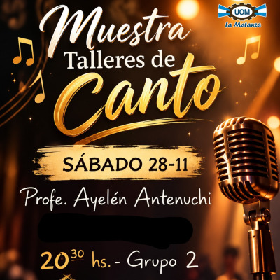 Muestra taller de Canto GRUPO 2