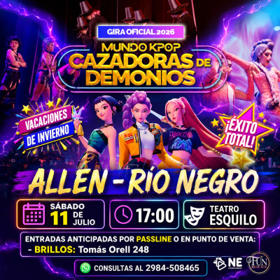 MUNDO KPOP CAZADORAS DE DEMONIOS EN ALLEN RÍO NEGRO