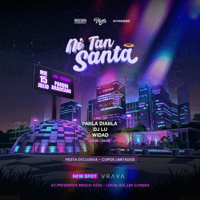 🪽NI TAN SANTA🪽 - MIERCOLES 15 JULIO ( Jueves Feriado) - VRAVA NEW SPOT🌙