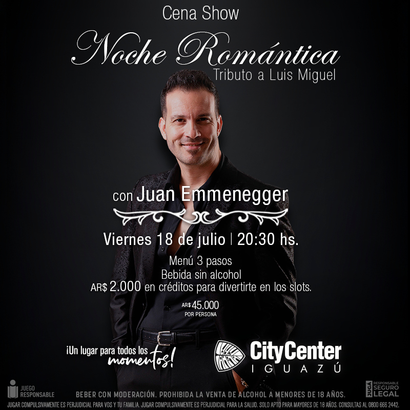 Noche romántica | TRIBUTO A LUIS MIGUEL  Cena-Show