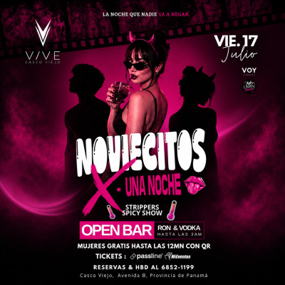 NOVIECITOS PARTY / OPEN BAR TODA LA NOCHE