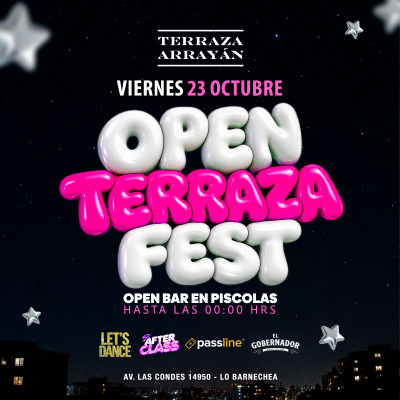 OPEN TERRAZA || BAR ABIERTO || TERRAZA ARRAYÁN || VIERNES 23 OCTUBRE