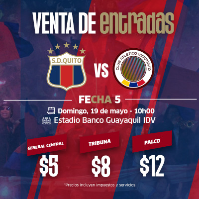 Partido de Fútbol - Deportivo Quito VS Club Atlético Vinotinto