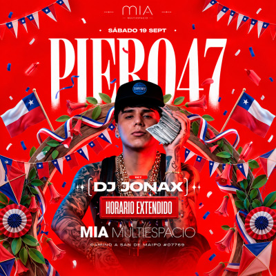 PIERO 47 EN MIA MULTIESPACIO (EX 2.0) / SÁB. 19 SEPT / HORARIO EXTENDIDO