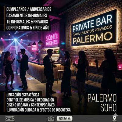Private Bar para eventos privados Palermo