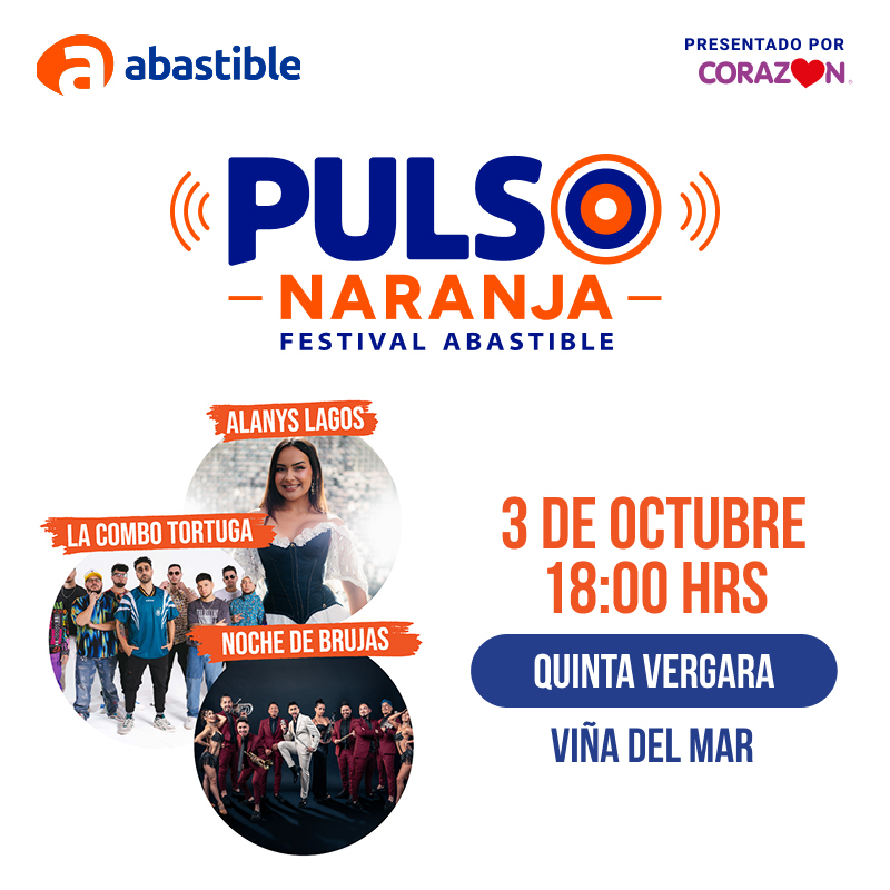 Afiche de Pulso Naranja Abastible 2026 Viña del Mar