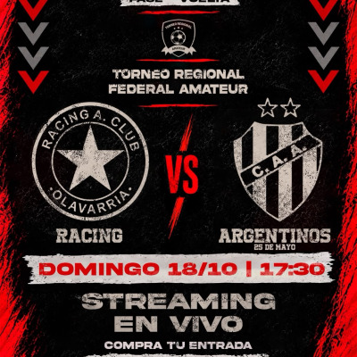 Racing vs. Argentinos | Segunda Fase Vuelta - Torneo Regional 2026