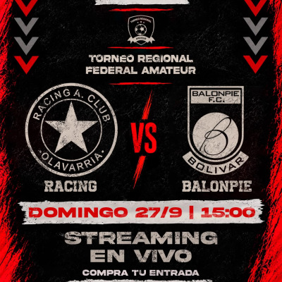 Racing vs. Balonpie | Fecha 5 - Torneo Regional 2026