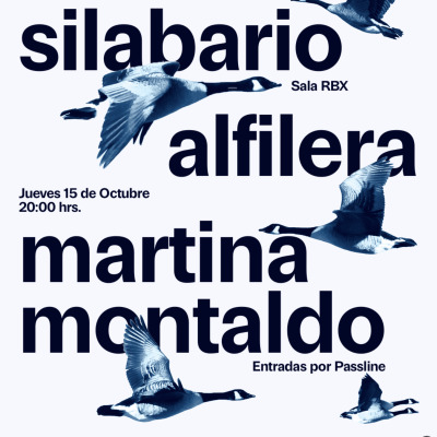 Afiche de Silabario + Martina Montaldo + Alfilera