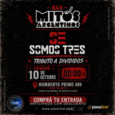 SOMOS TRES | Tributo a Divididos | Mitos Argentinos