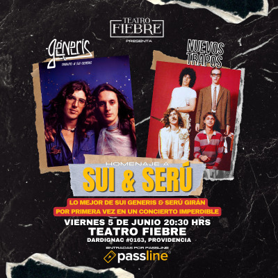 Sui Generis & Serú Girán homenaje en vivo en Teatro Fiebre