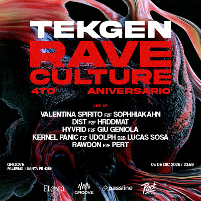 Tekgen Rave Culture @ Groove 5.12.2026