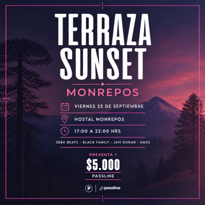 Afiche de terreza sunset monrepos