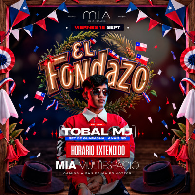 Tobal MJ + Anais SB en MIA MULTIESPACIO (Ex 2.0) / Vie. 18 Sept. / HORARIO EXTENDIDO