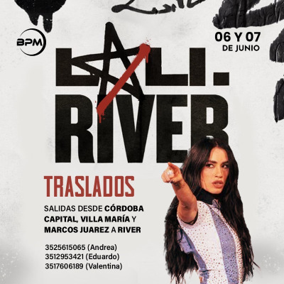 TRASLADO LALI EN RIVER DESDE CORDOBA