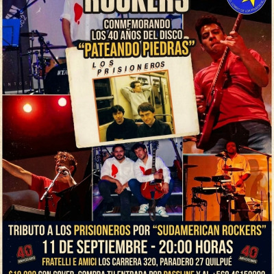 Afiche de Tributo a los prisioneros a 40 años de Pateando piedras