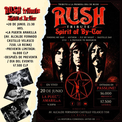 Tributo a RUSH, Spirit of By-Tor en La puerta Amarilla