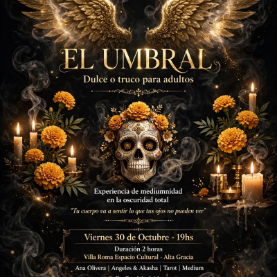 Umbral experiencia medium en la oscuridad