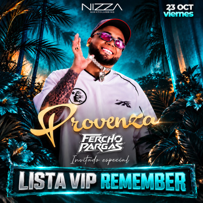 VIE 23 OCT | PROVENZA DJ FERCHO PARGA | NIZZA