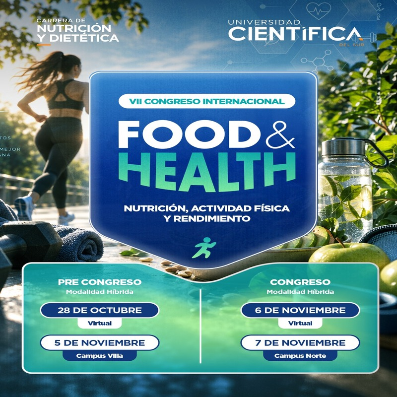 VII CONGRESO INTERNACIONAL · XIII CONGRESO NACIONAL Food & Health 2026 - Nutrición, Actividad Física y Rendimiento
