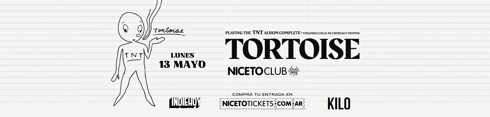 TORTOISE EN ARGENTINA - 30 AÑOS DE SU DISCO ¨TNT¨ EN NICETO CLUB (+18)